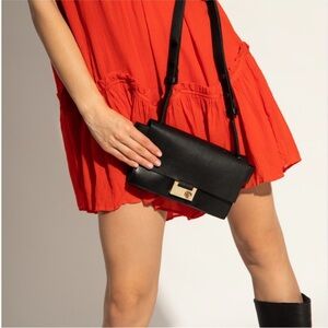 All Saints | Teca Crossbody Bag in Black Leather